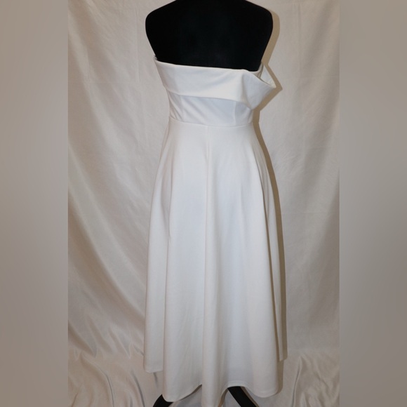 Lulu’s Sweet Elegance White Off-Shoulder Dress Women’s Small - Picture 6 of 9